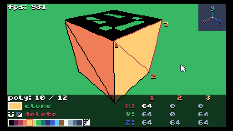 Cube created in BlenTIC