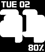 Watchface in black and white, time is unreadable as it's entirely white